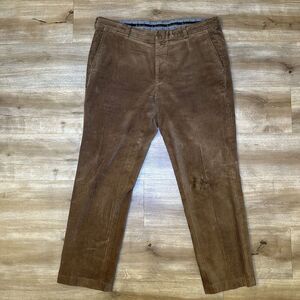 Brooks Brothers Khakis Mens 38/30 Tan Corduroy Clark Fit Chino Double‎ Button